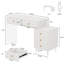 Bureau d'ordinateur moderne en acrylique blanc avec 5 tiroirs pour le bureau personnel