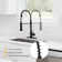 JS Pull Out Kitchen Faucet with Deck Plate 2 Spray Modes