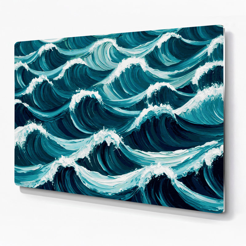Art mural en métal Coastal Wave, H 16 po x l 20 po