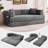 78.8" Modern Convertible Chaise Lounge Sofa Bed, 2-in-1 Sleeper with Removable Pillow-1250029625