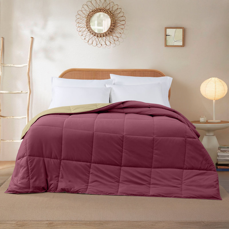 Modern Threads Comforter Duvet Insert, Reversible Quilted Down Alternative Comforter with Corner Tabs, All Season Bedding