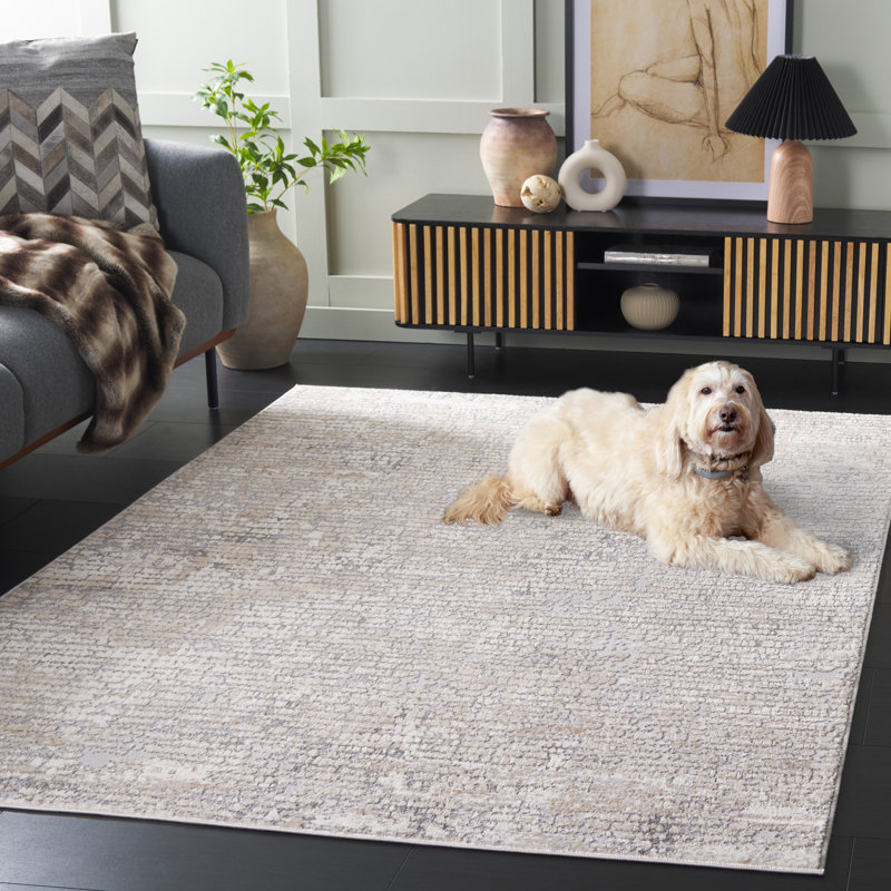 Tapis gris / gris foncé Hanna 115, Rectangle 5 pi 3 po x 7 pi 6 po