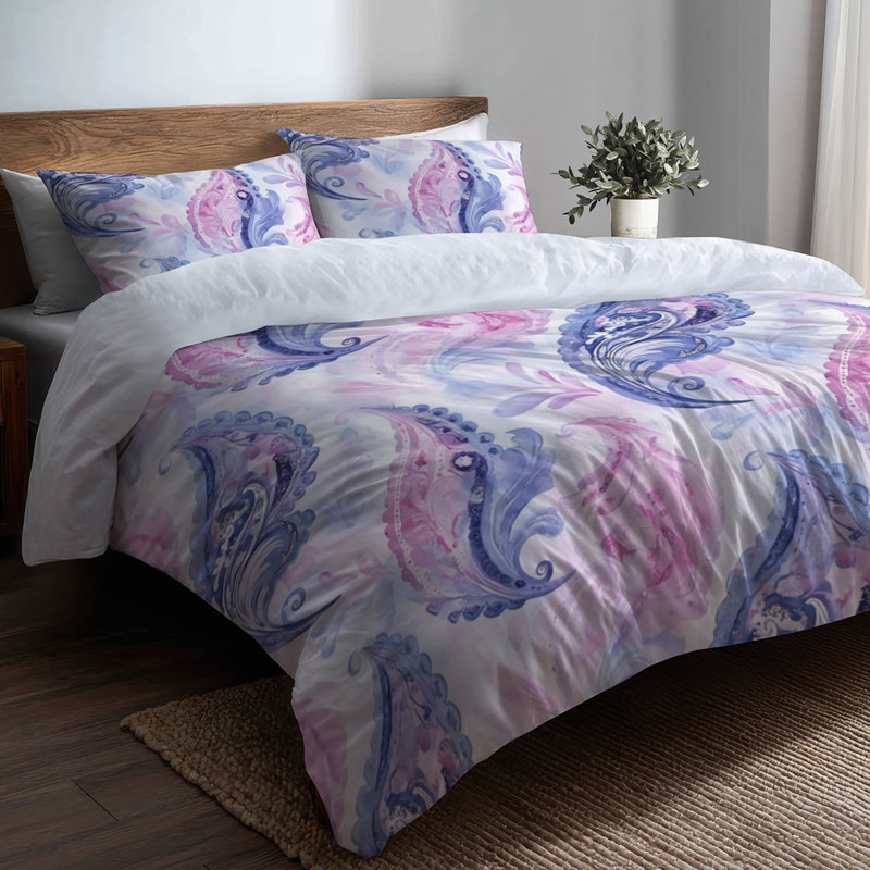 Ensemble de housse de couette et de coussins Modern 3 - Modern Paisley Harmony