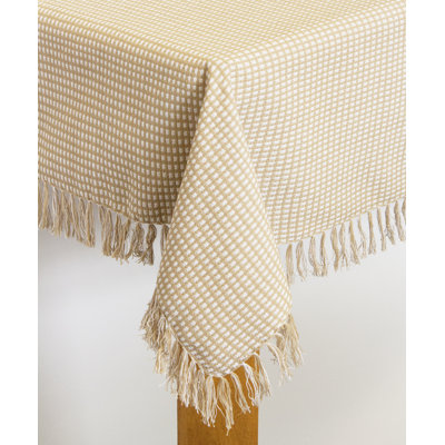 Chesnut Gingham 100% Cotton Tablecloth