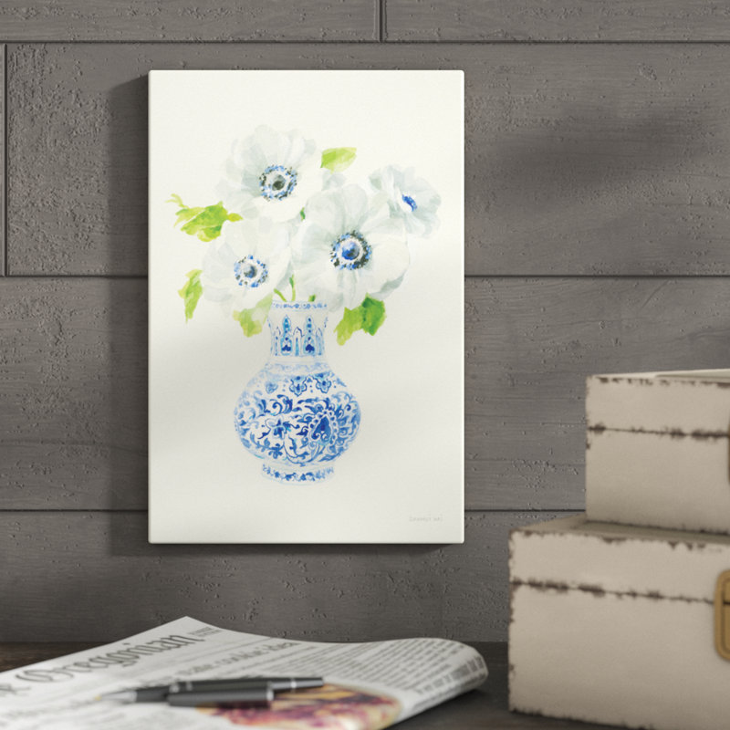 Floral Chinoiserie I 1 Piece Painting on Canvas, 30cm H x 20cm W