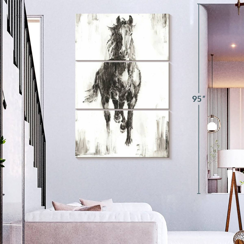 Brampt Rustic Black Stallion I, 32" H x 20" W