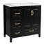 Meuble-lavabo 36 po avec lavabo, une armoire avec portes à fermeture douce, 4 tiroirs à fermeture douce, poignées en métal-346234465