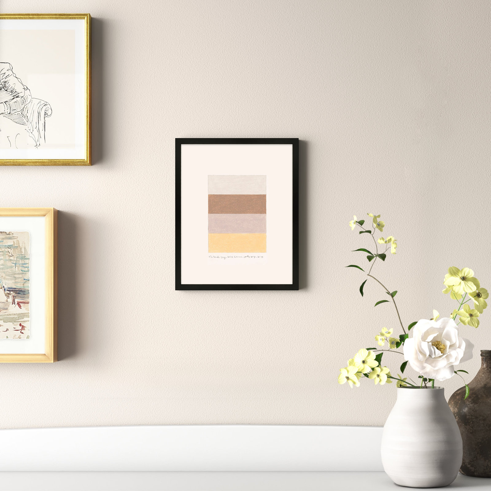 Stacks by Beth James, Black Framed, 20" H x 16" W x 1.25" D