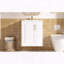 Armoire de salle de bain murale 20 po avec lavabo en céramique et tablettes latérales