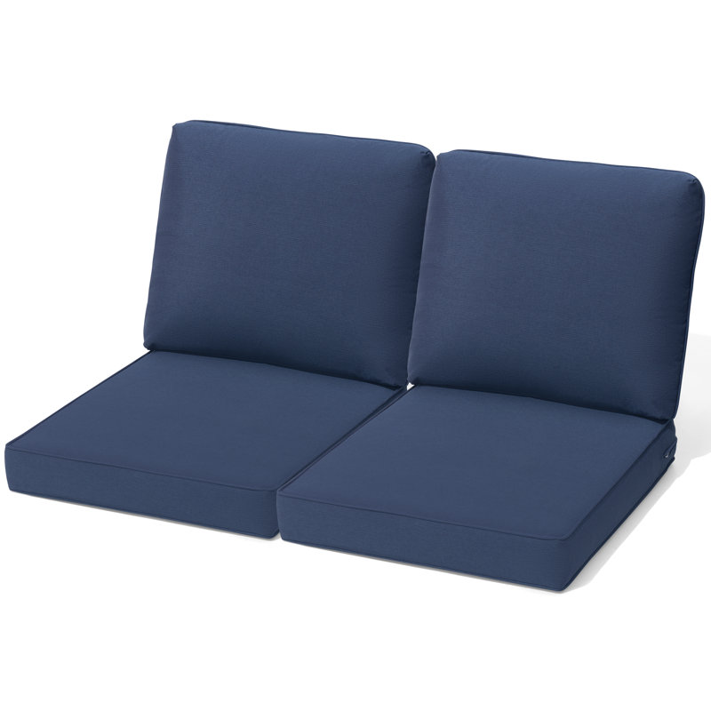 Outdoor Deep Seating Cushion Set, 2, Navy