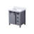 Dark Grey Bath Vanity 30 In. W X 22 In. D, With Carrara Marble Countertop