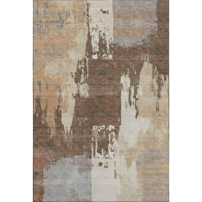 Premium Machine Washable Mayfield AMF2347 Abstract Rug