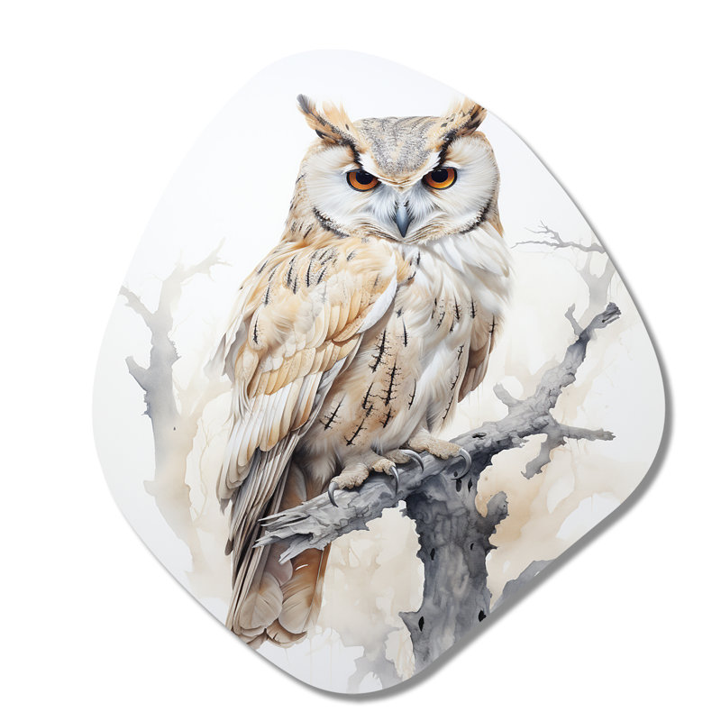 Art mural asymétrique en forme de nébuleuse de hibou, H 28 po x l 25 po x P 1 po