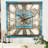 Wall Clock 24" Square Oversized for Living Room decor with Real Moving Gears America Collection-94246276