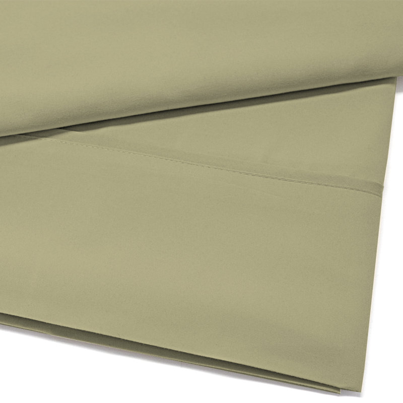 Single Flat/Top Sheet Only, Ultra Soft Double Brushed Microfiber, Sage, Full / Double Flat Sheet