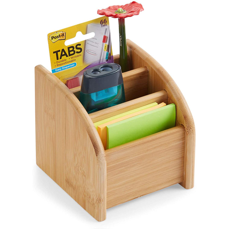 Clements Bamboo Desk Organizer