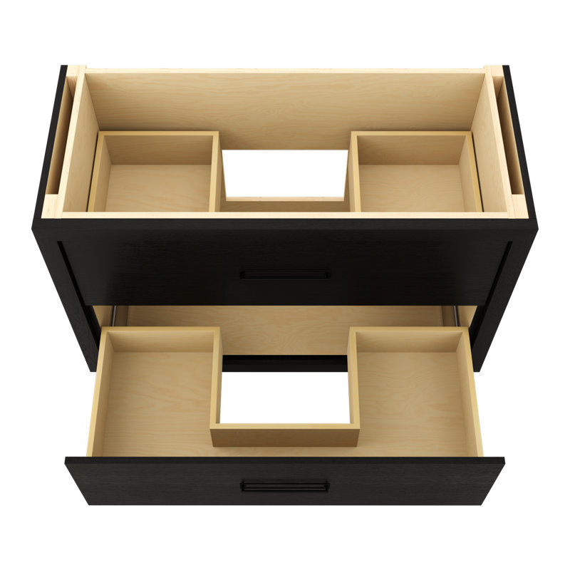 Avalon Two-Drawer Single Bath Vanity, Classic Black, 48", Matte Black