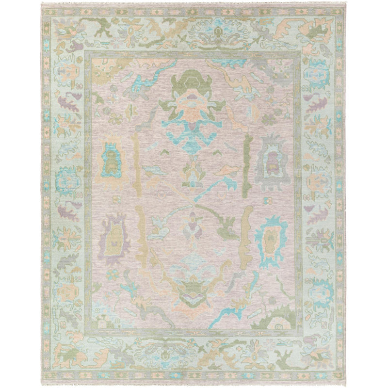 Rectangle Ushak Wool Area Rug, Rectangle 2' x 3'