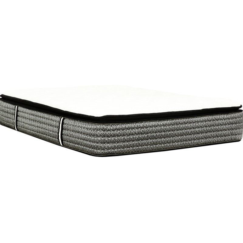 Matelas, grand lit de 14 po, mousse de gel et ressorts ensachés, plateau-coussin pour une nuit de détente, conception grand lit avec mousse à mémoire de forme, soutien supplémentaire, maintien d'une température optimale