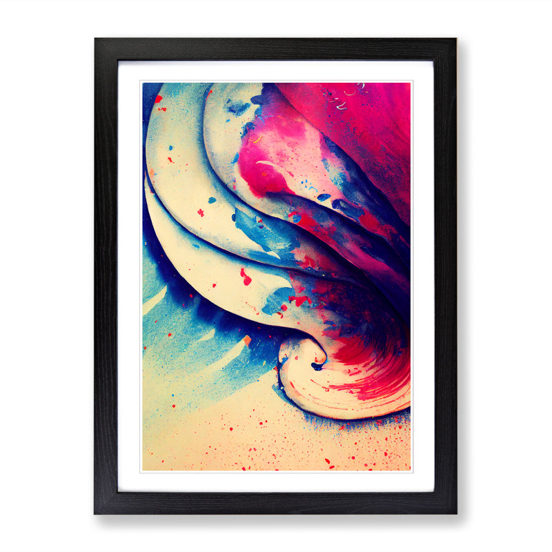 Seashell Splatter Vol.5 - Single Picture Frame Painting, Black, 46cm H x 34cm W x 2cm D