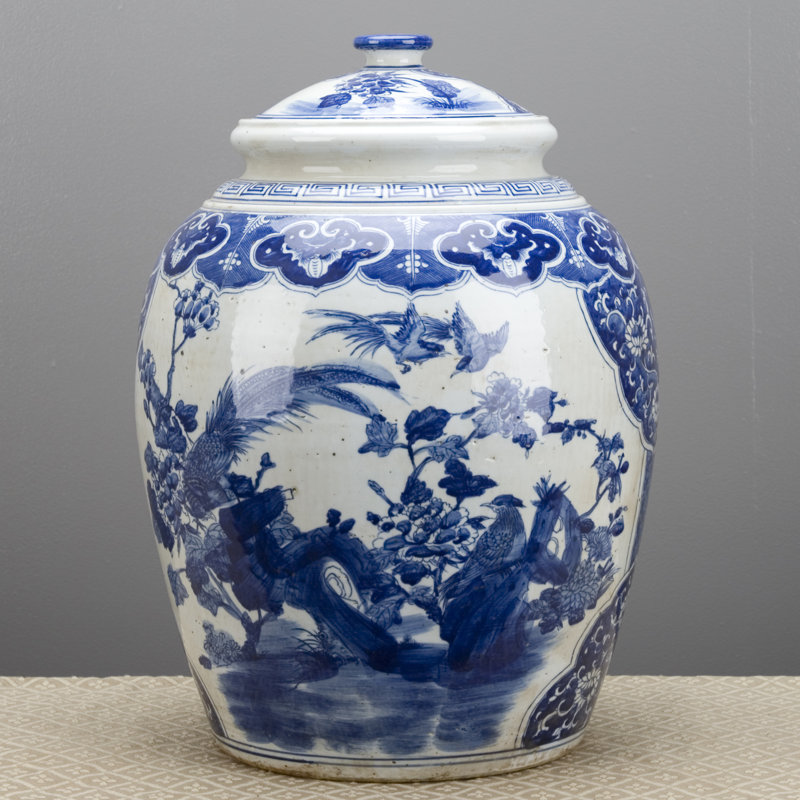 Handmade Porcelain China Ginger Jar
