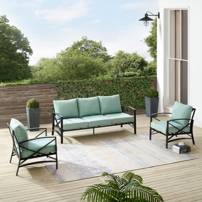 Mosier 5 - Person Patio Conversation Set with Cushions