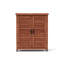 Banc de rempotage avec armoire de rangement et plateau de table en métal pour patio extérieur-114222072