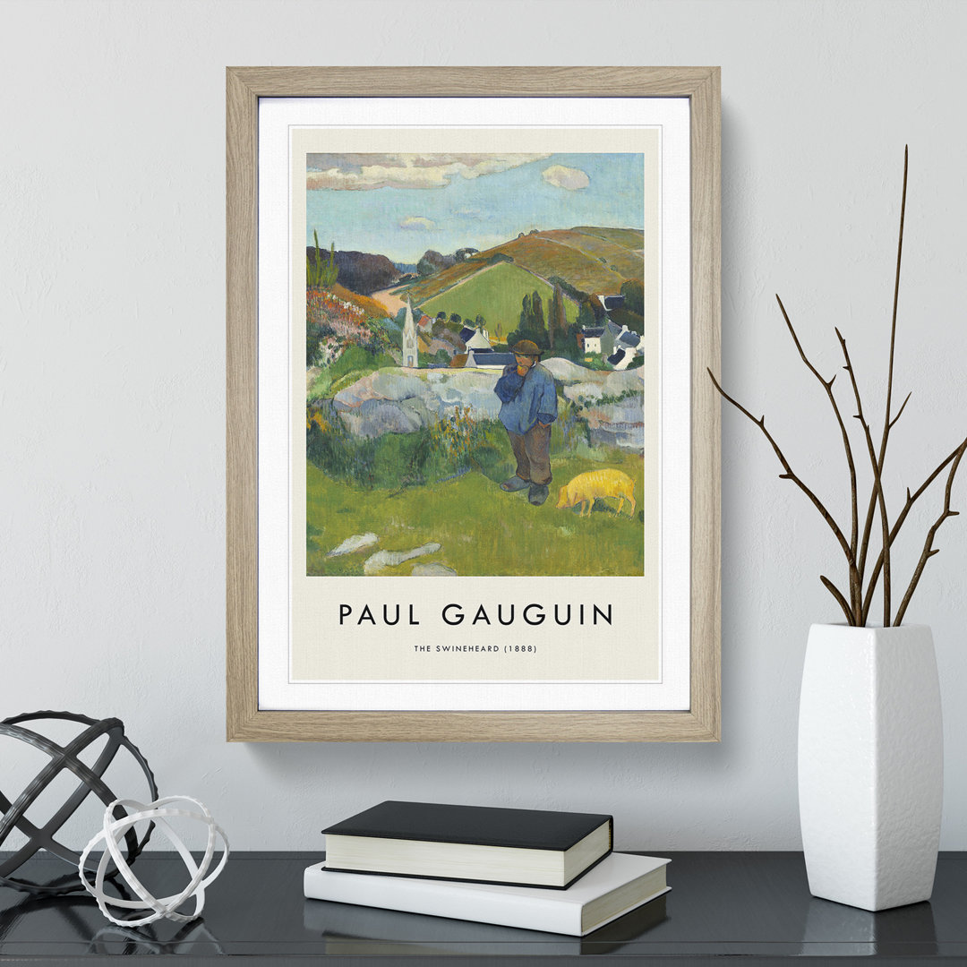 The Swineherd by Paul Gauguin - Picture Frame Painting