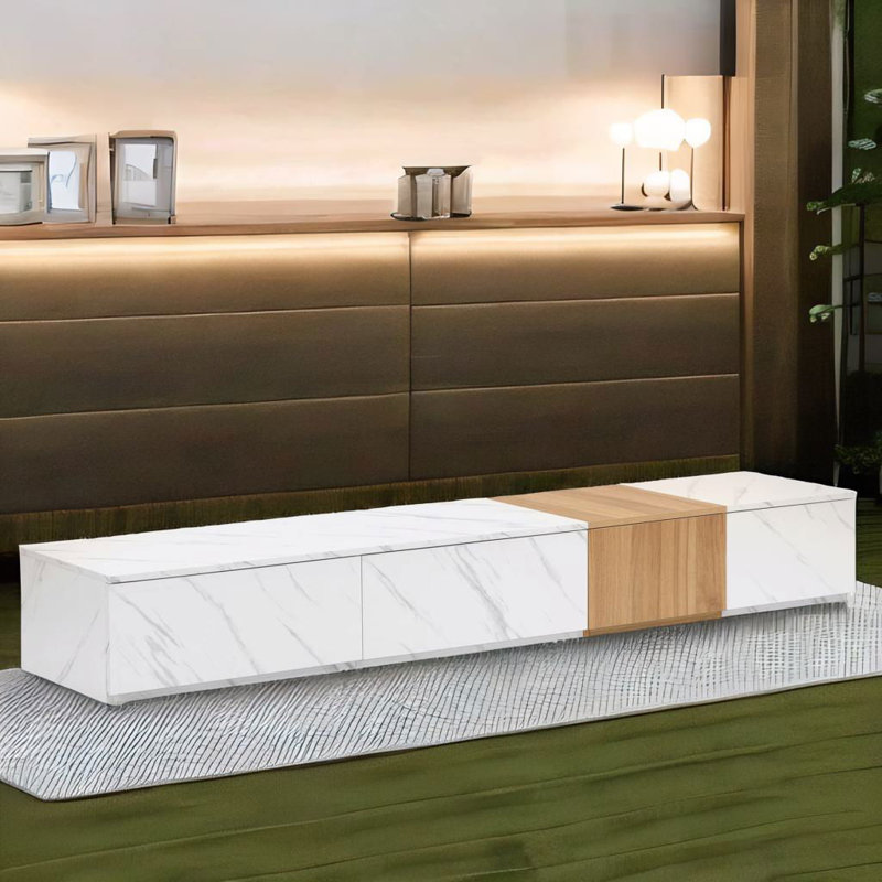 Crédence de rangement l 78,7 po Kotryna, Blanc