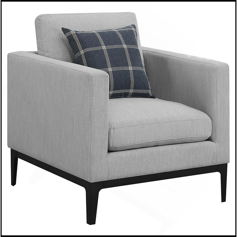 Light Grey Cushion Back Chair