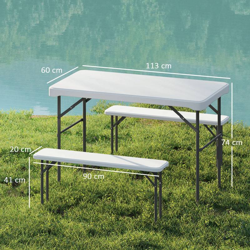 2 - Person Patio Dining Set with Rectangular Table