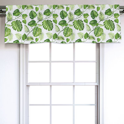 Sateen Floral Ruffled Window Valance