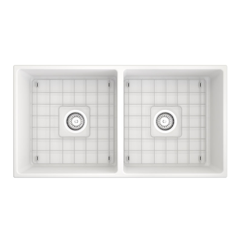 36'' L Fireclay Kitchen Sink, Matte White