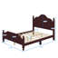Structure de lit double avec tête de lit intégrée, structure de lit en bois classique avec système de lattes-715638228-715638230
