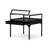 Bayline Glass Top End Table with Storage