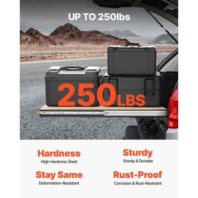 Heavy-Duty Drawer Slides 30inch, 1 Pair Locking Drawer Slides 250lbs Load Capacity, 3-Fold Full Extension, Side Mount Ball Bearing