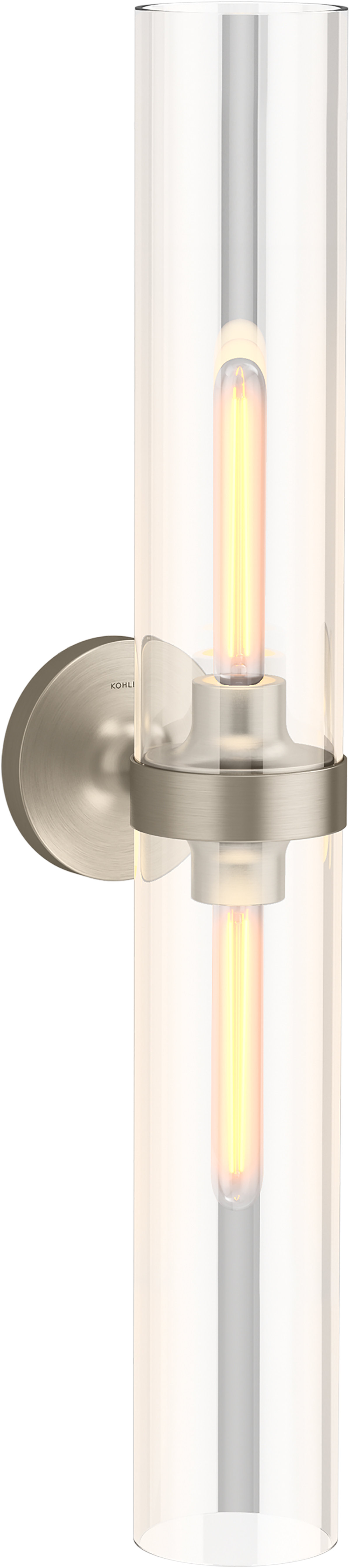Kohler Purist™ 2 Light Indoor Bathroom Vanity Light Fixture, UL Listed ...