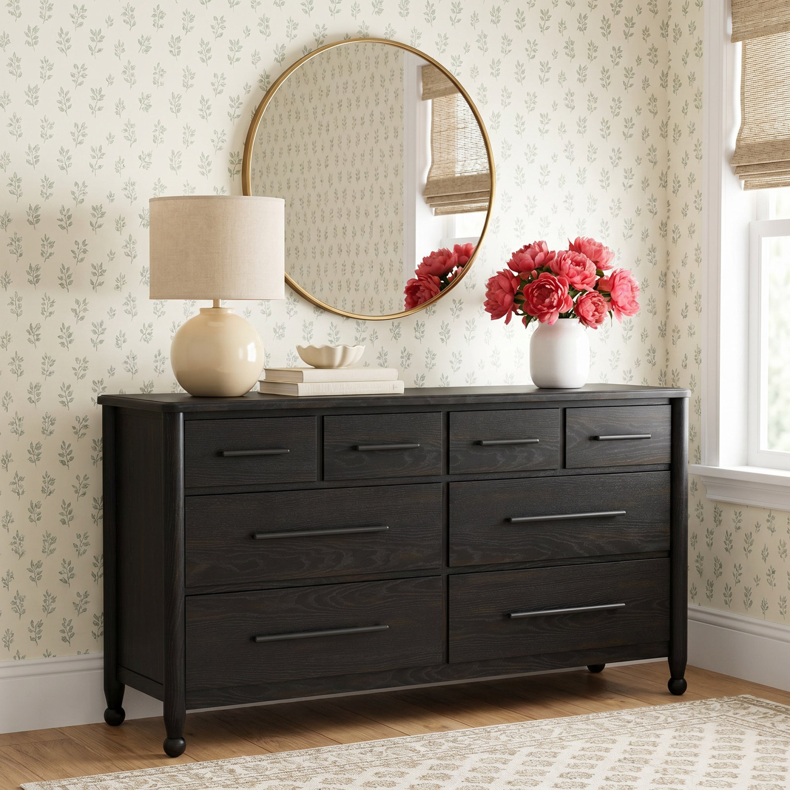 Billie 68" Oak 2-Piece Double Dresser Set
