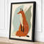 Fox in Profile Mid-Century - Wrapped Canvas-219119030-219119031