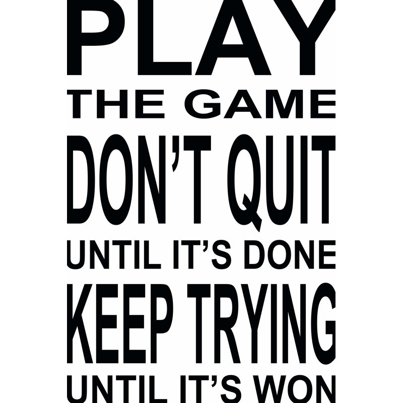 Play The Game II, H 12 po x l 8 po