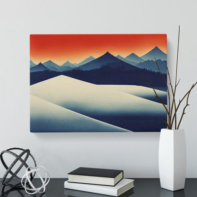 Winter Landscape Abstract - Wrapped Canvas
