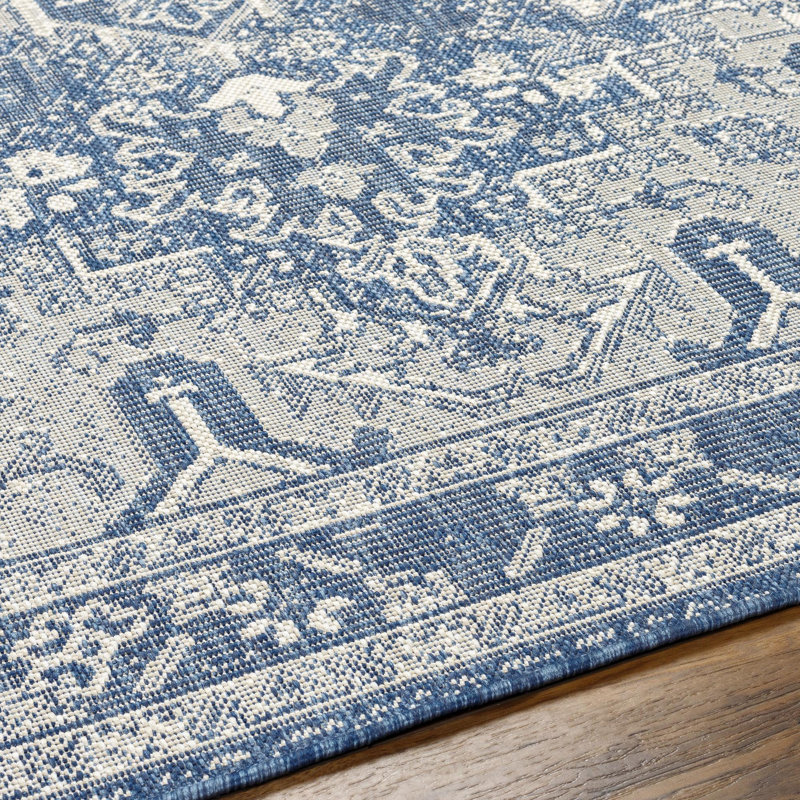 Oriental Indoor / Outdoor Rug, Rectangle 6'7" x 9'