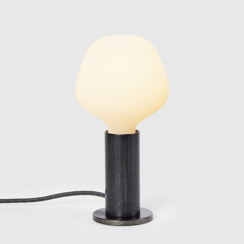 Knuckle Table Lamp In Blackened Oak, Enno Bulb