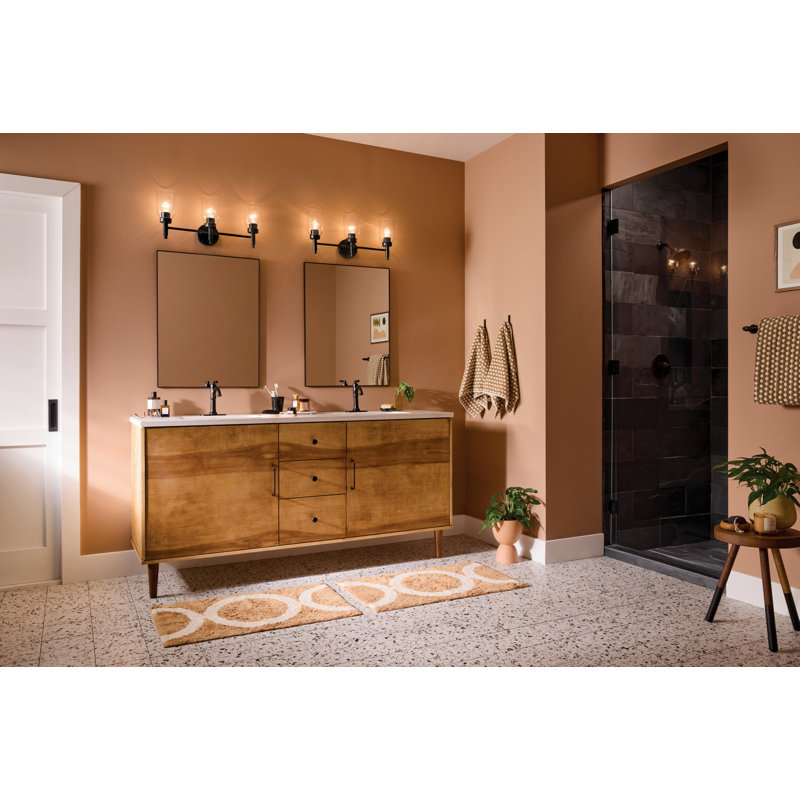 Clairessa 3 - Light Dimmable Vanity Light, Black