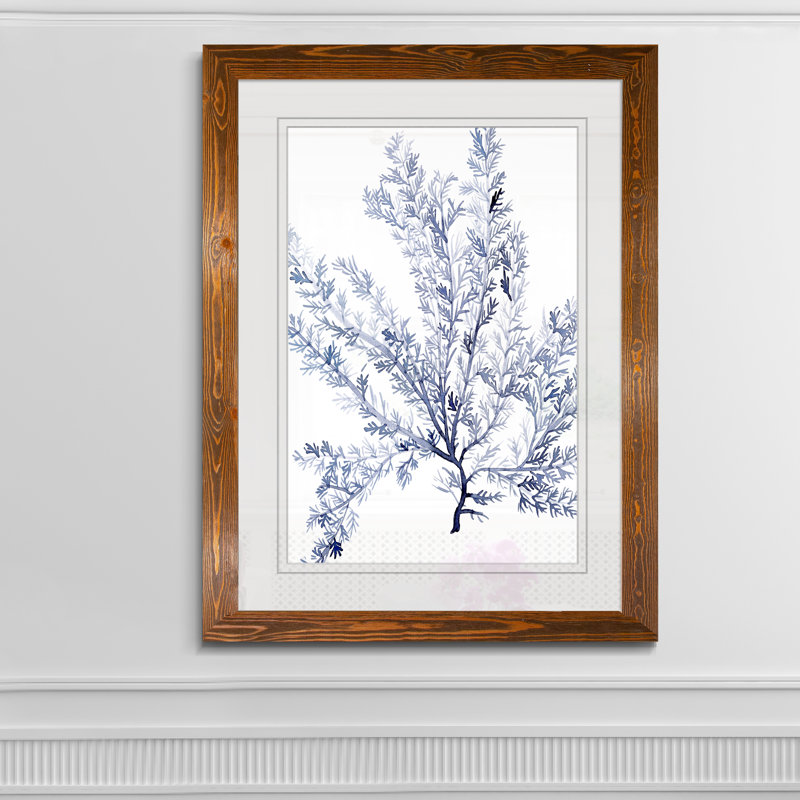 «Living Under Sea I», reproduction d'art encadrée, H 44 po x l 32 po x P 1,25 po, Papier avec cadre érable