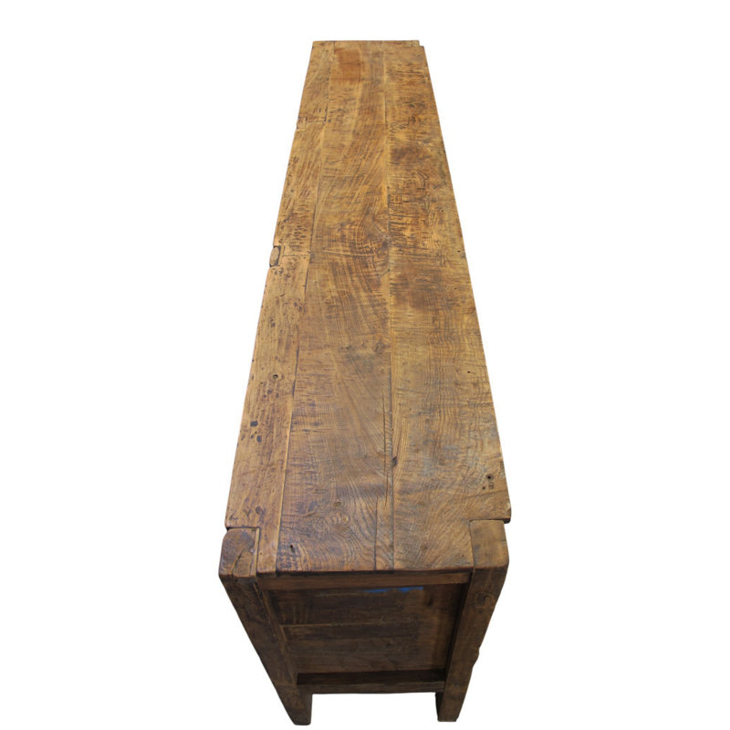 Aged Poplar 3 Door Cabinet