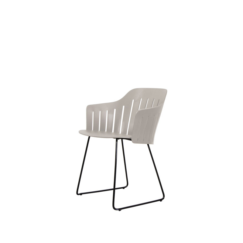 Outdoor Dining Armchair, Taupe/Black/Taupe