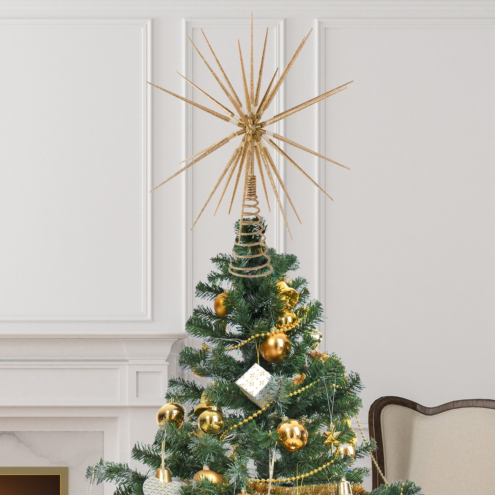 16" Tree Topper, Champagne