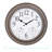 26.2" Quartz Outdoor Brushed Gray Oak Analog Clock with Thermometer & Hygrometer