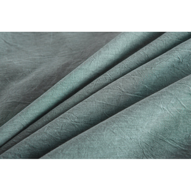 Ensemble de housse de couette en coton délavé Messy Bed, Vert, Double / Grand